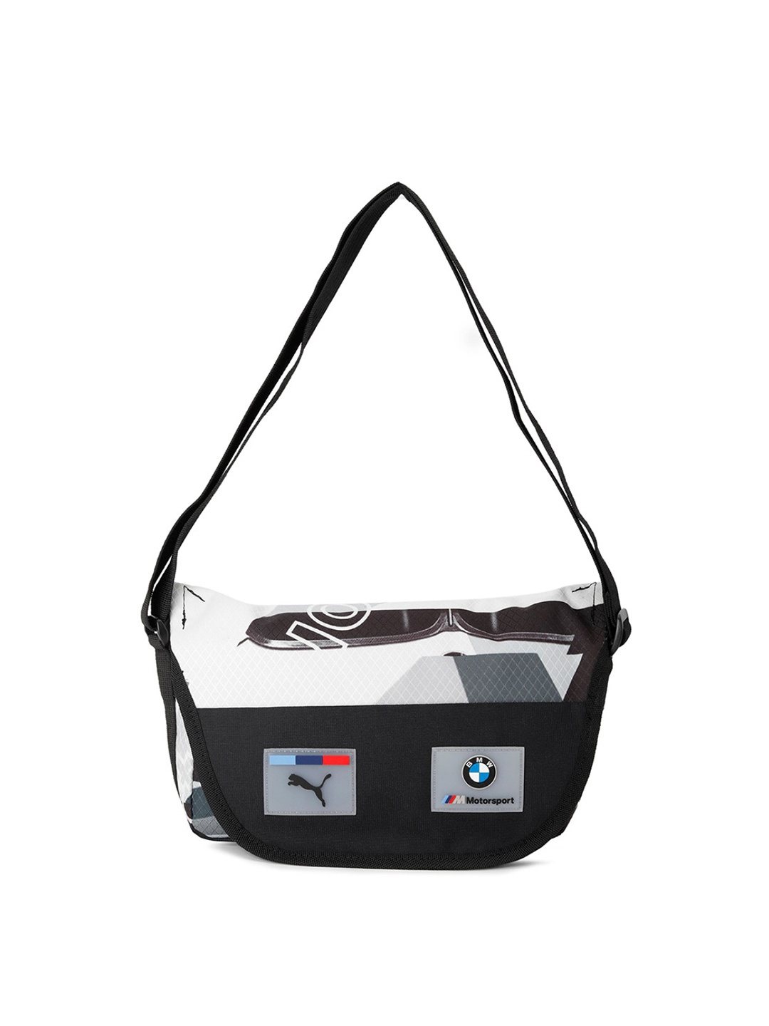 

PUMA Motorsport Unisex Printed Messenger Bag, Black