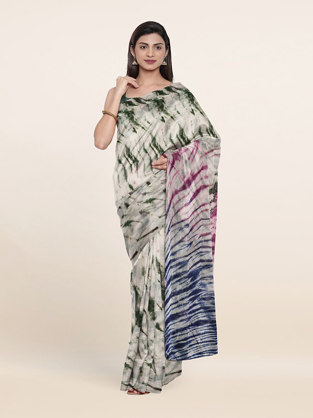 

Pothys Green & Blue Pure Cotton Saree