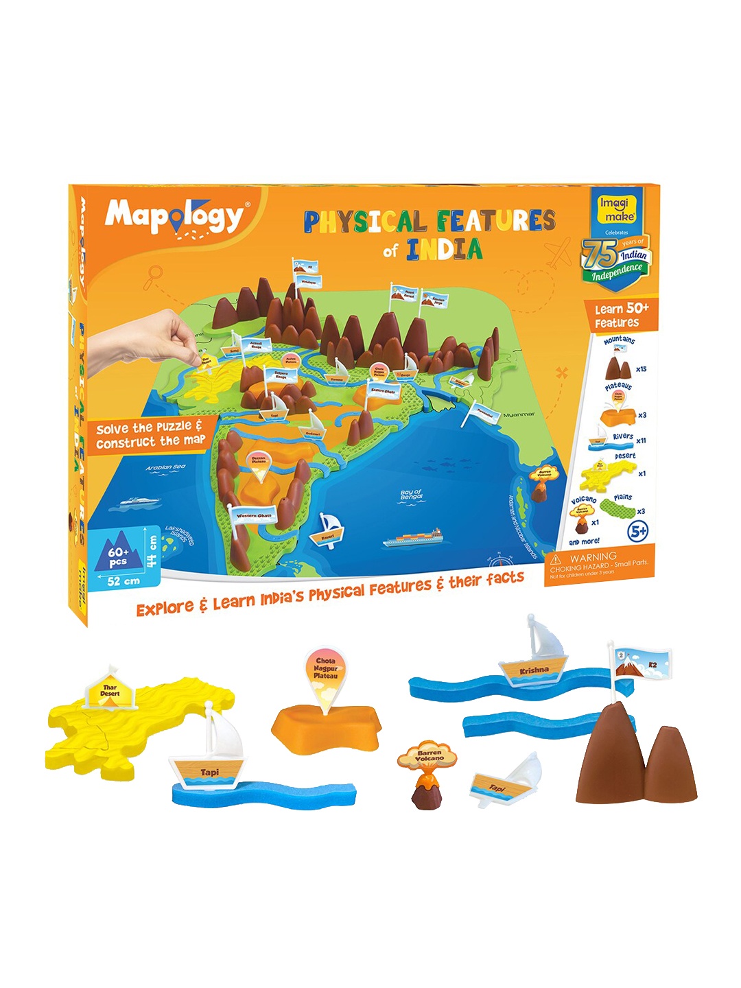 

Imagimake Kids Multi Physical Feature Of India Puzzle