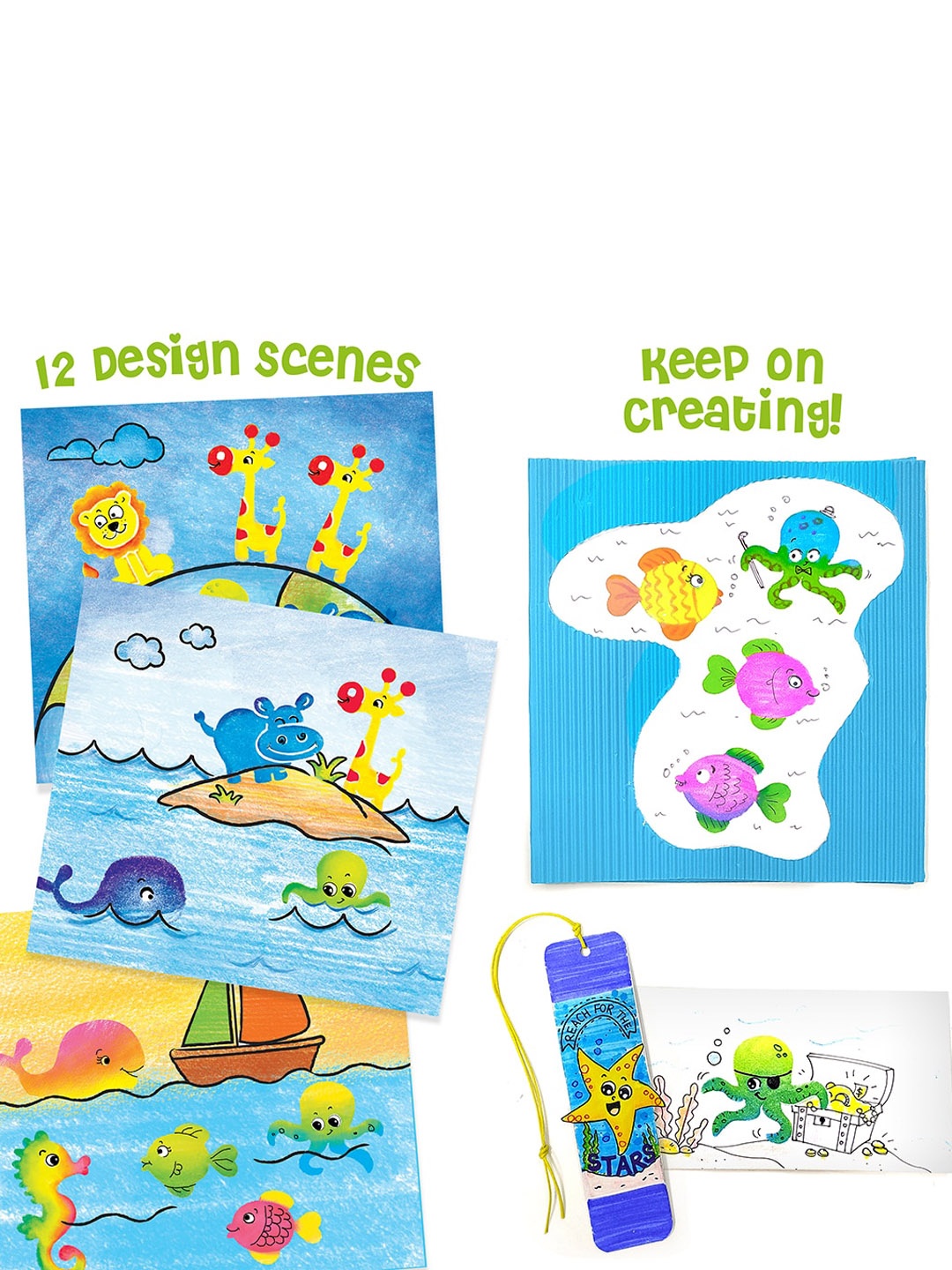 

Imagimake Kids Blue & Orange colored Stamp Art Activity Toys and Games