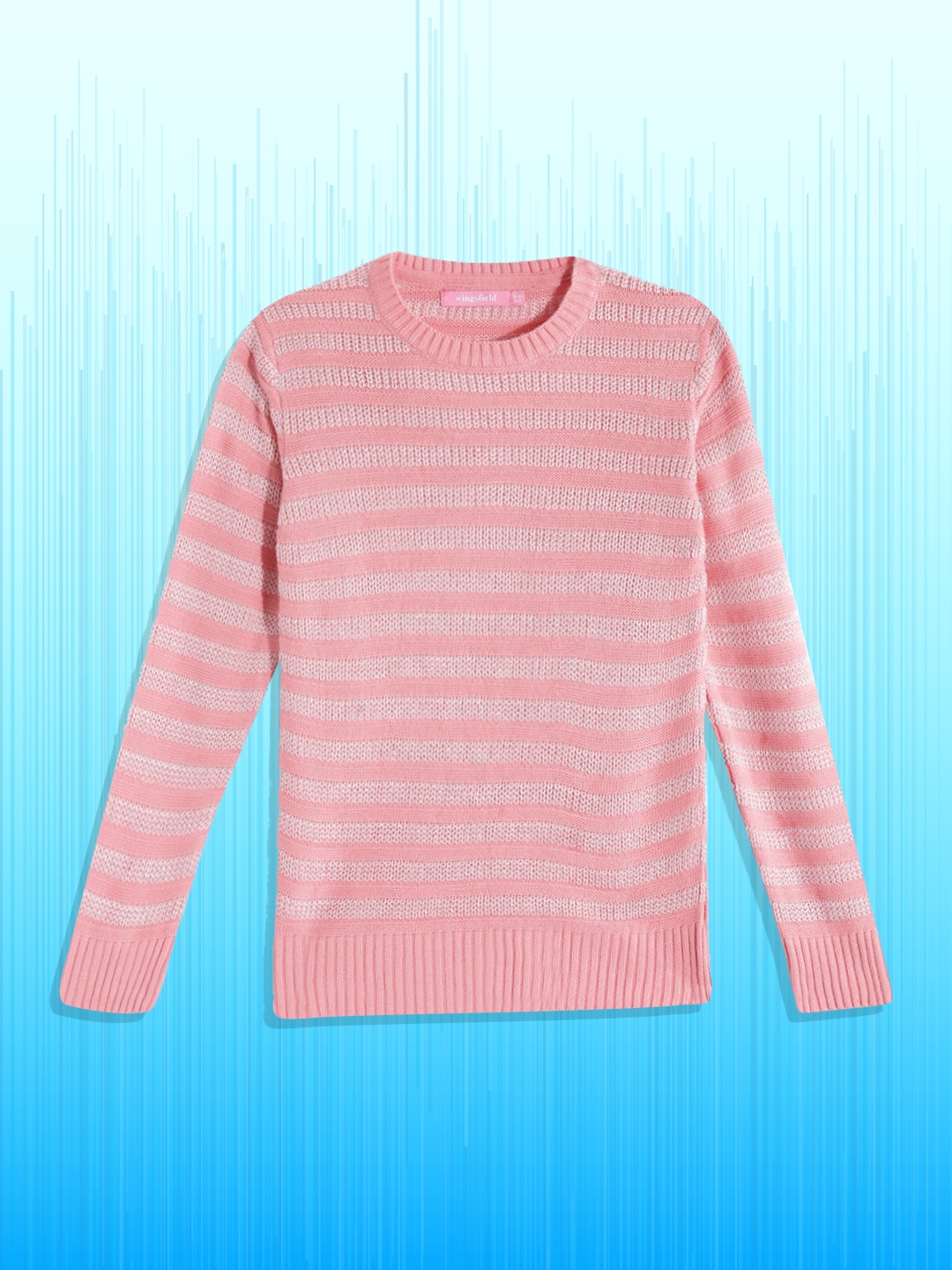 

Wingsfield Girls Pink Striped Pullover