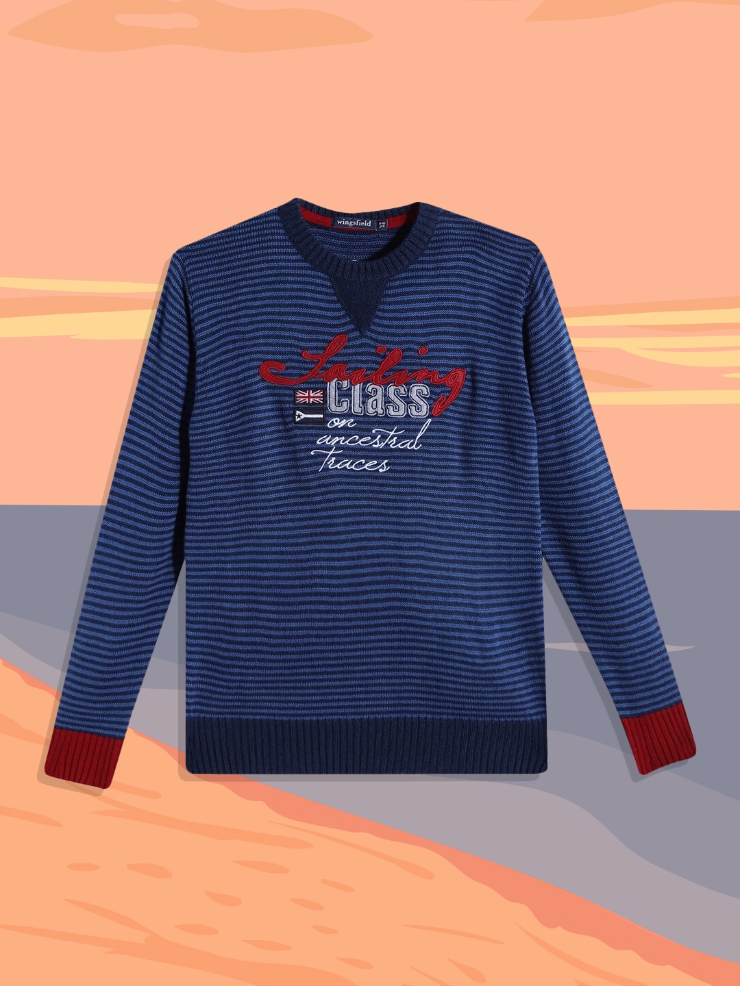 

Wingsfield Boys Blue Typography Printed Acrylic Pullover