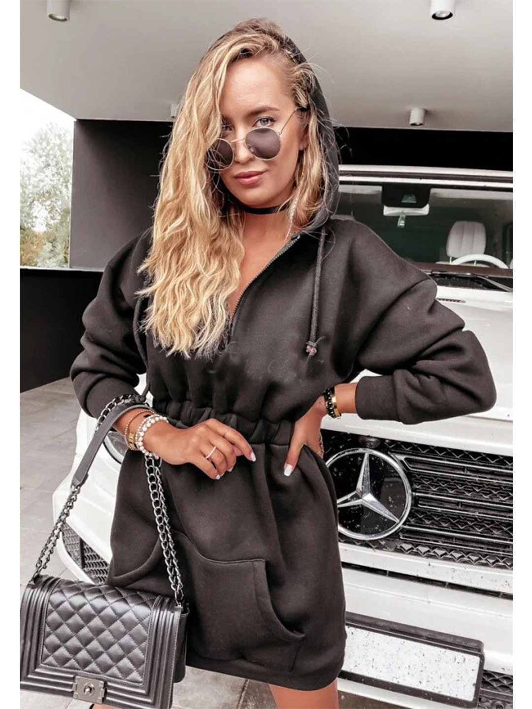 

BoStreet Women Black Longline Pullover