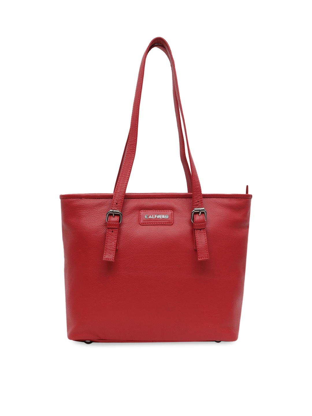 

CALFNERO Women Red Leather Structured Shoulder Bag