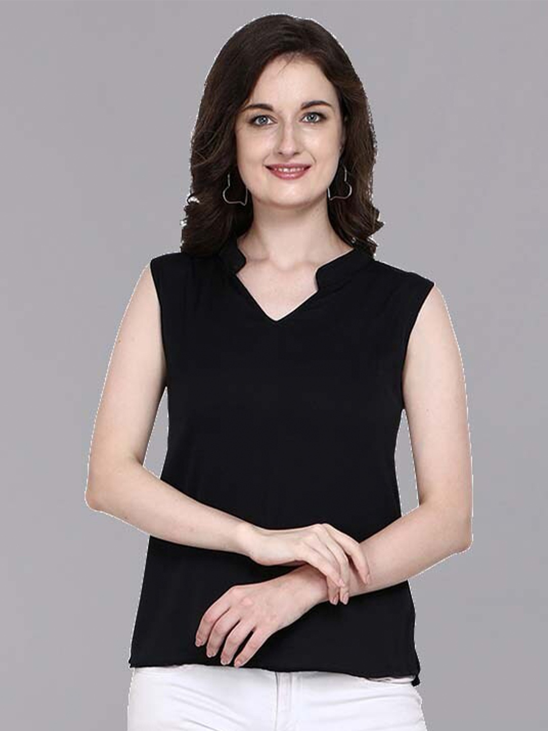 

Fashfun Black Crepe Top