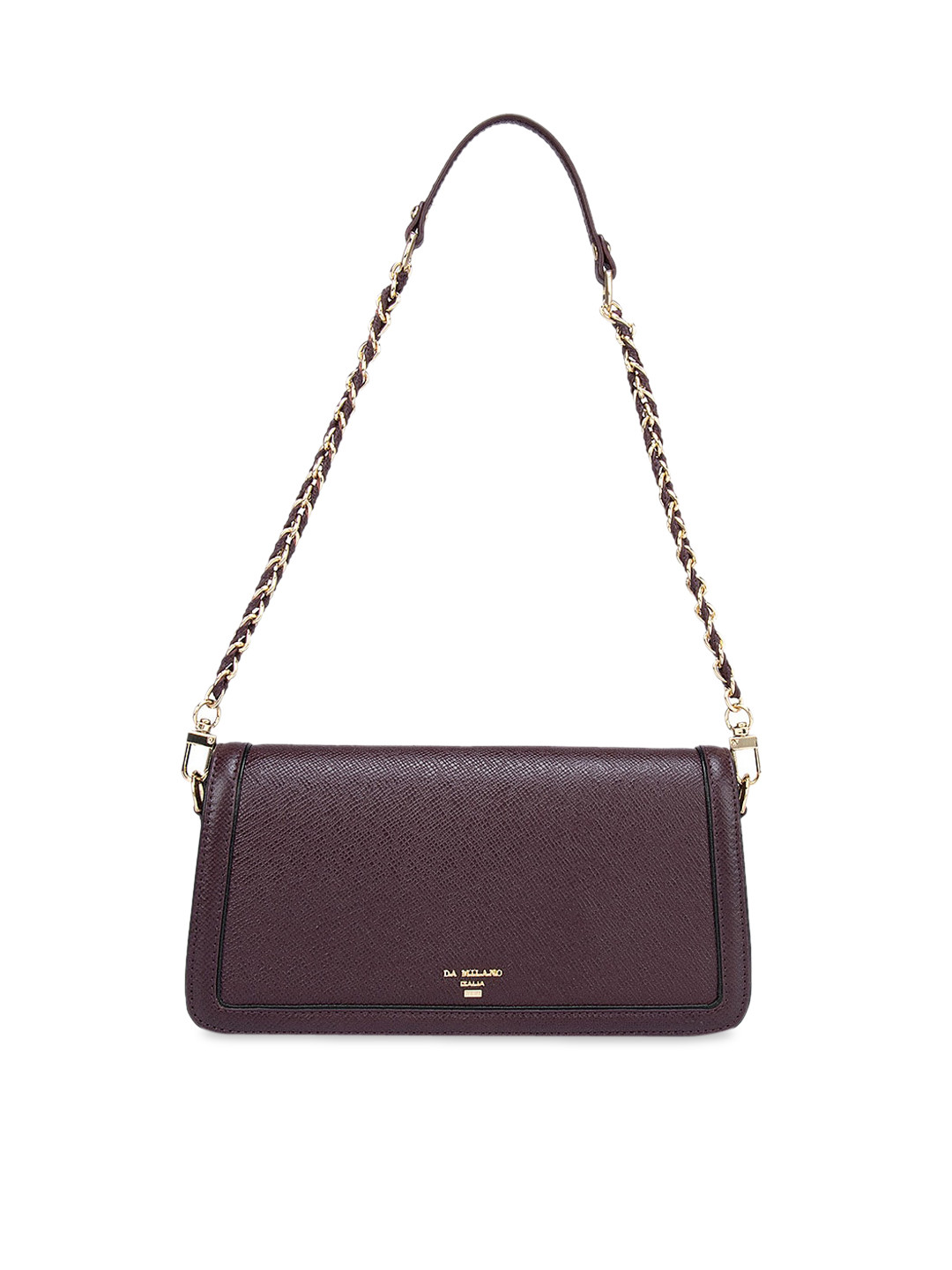 

Da Milano Textured Leather Sling Bag, Brown