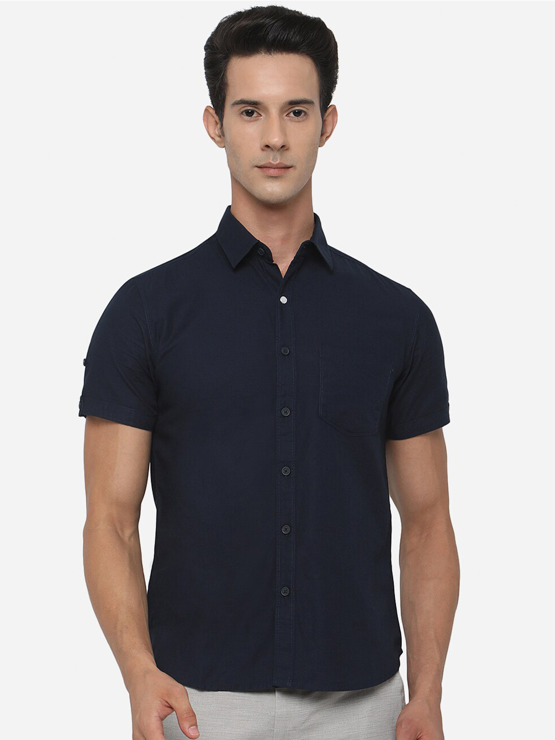

Greenfibre Men Blue Slim Fit Casual Shirt