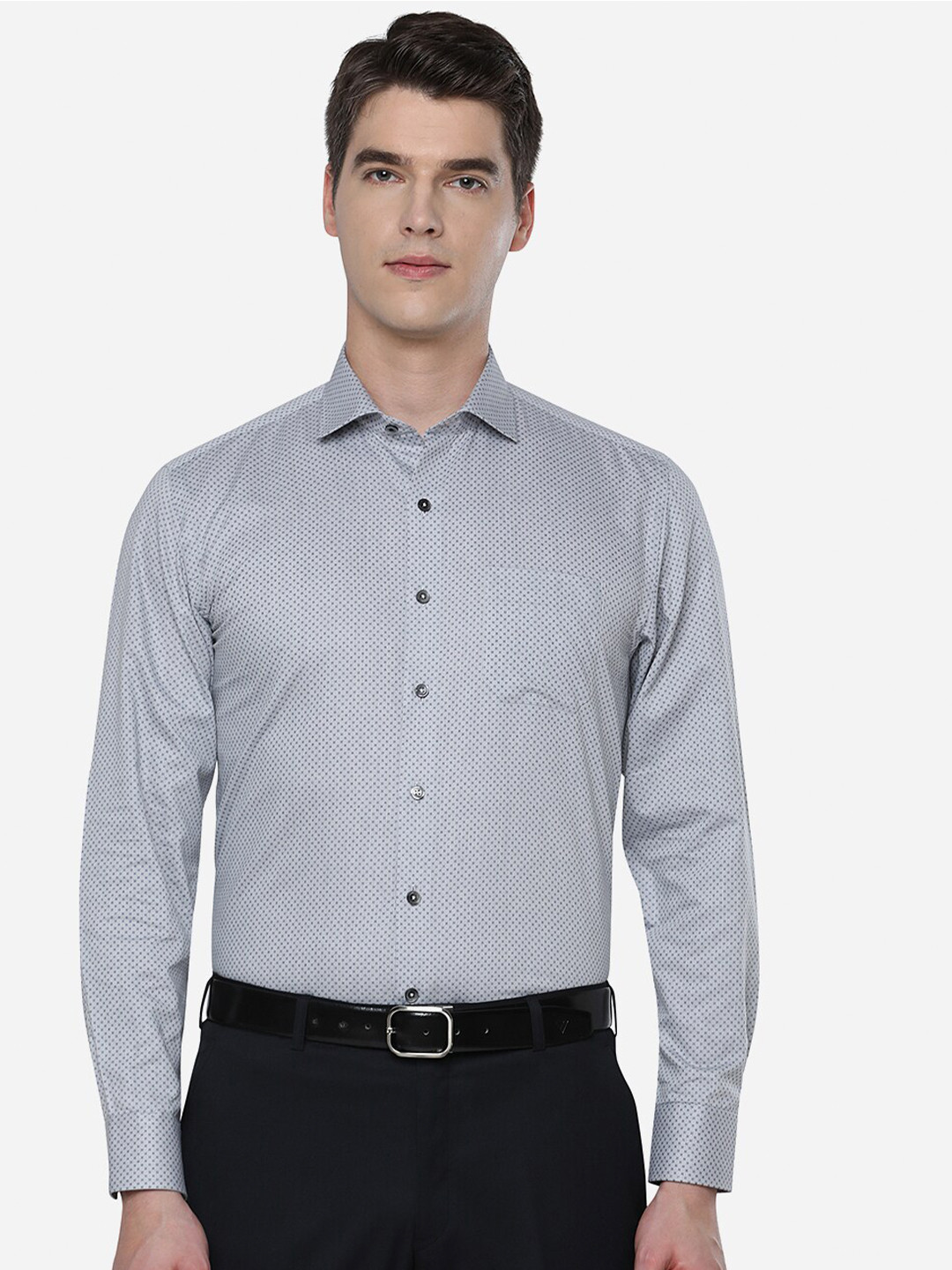

Greenfibre Men Blue Printed Formal Shirt