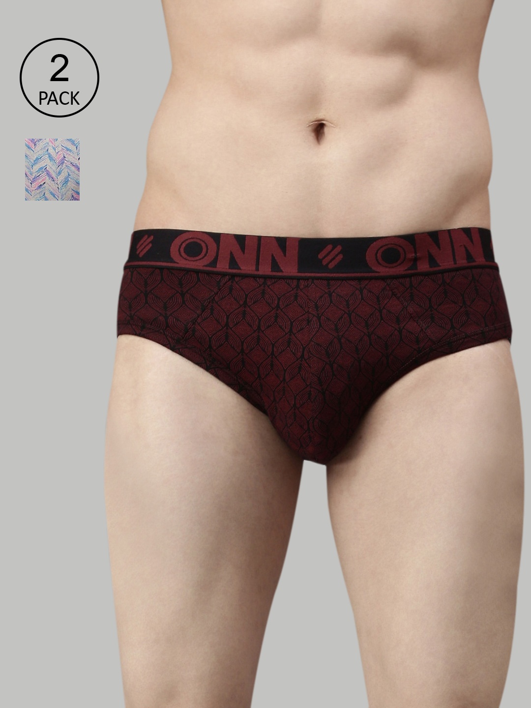 

ONN Men Pack Of 2 Assorted Printed Basic Briefs