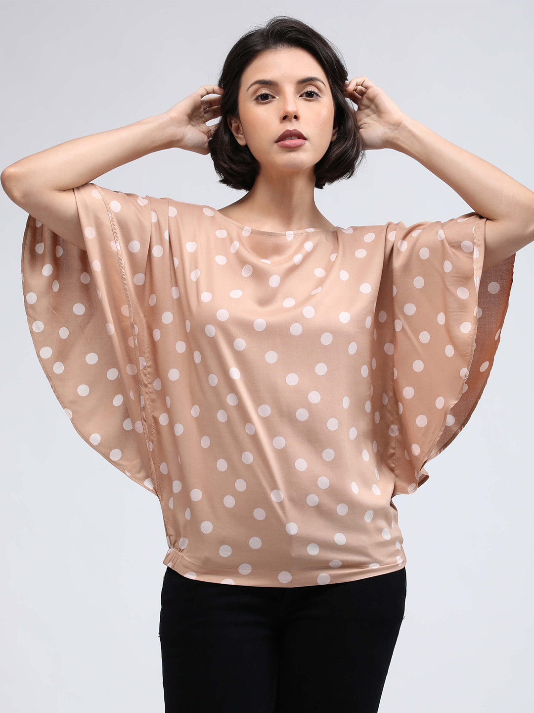 

IDK Beige Print Top