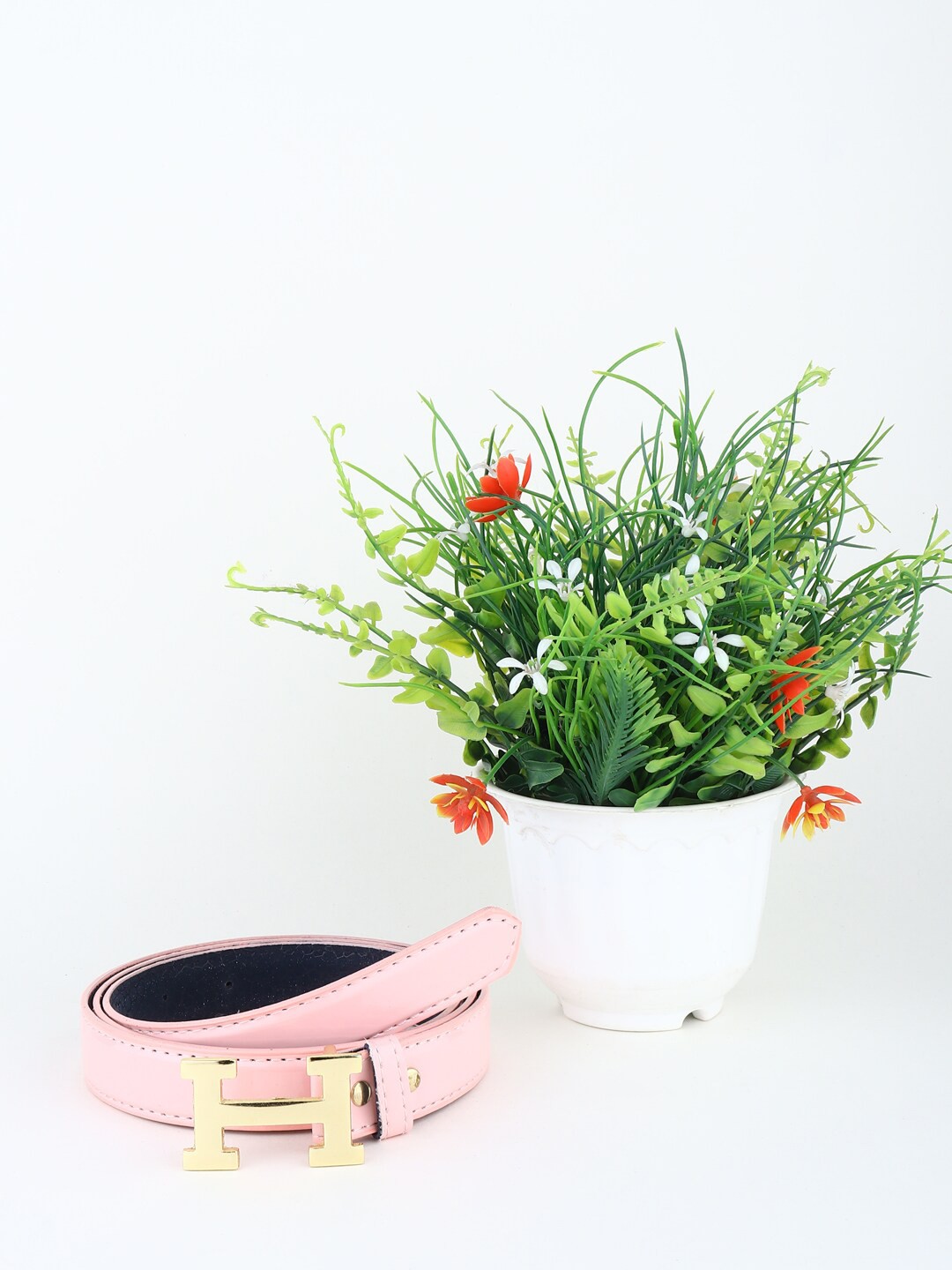 

Swiss Design Women Pink Printed Belt