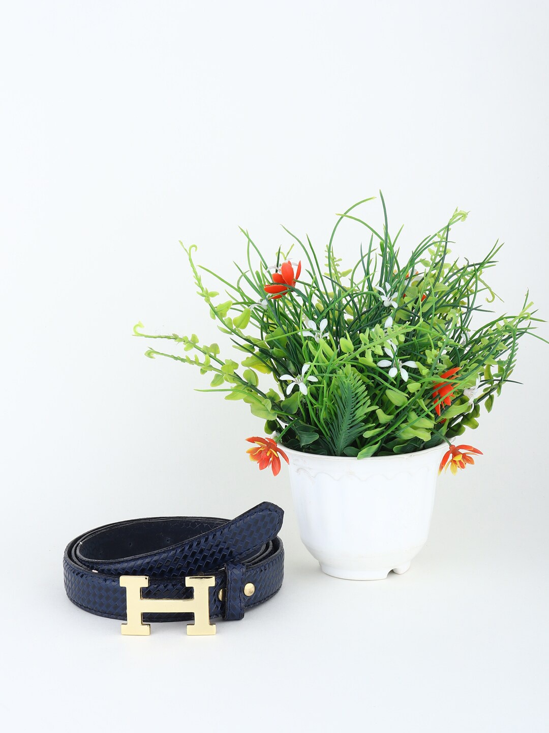 

Swiss Design Women Slim Belt, Blue