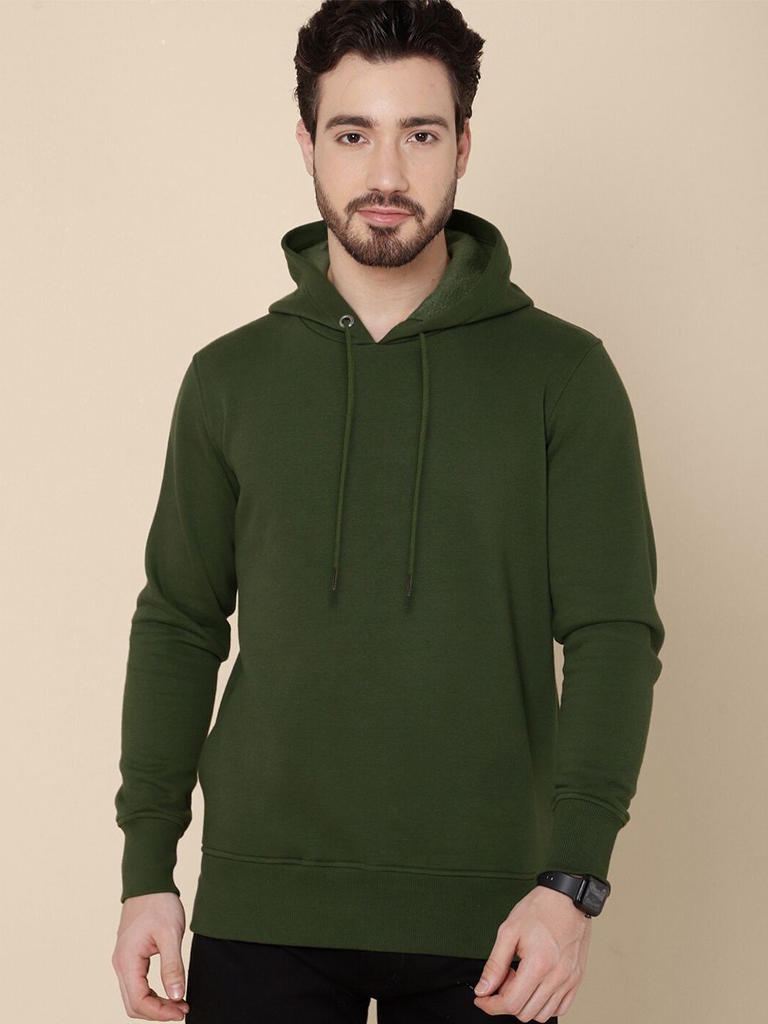 

Free Authority Men Olive Green Hooded Sweatshirt