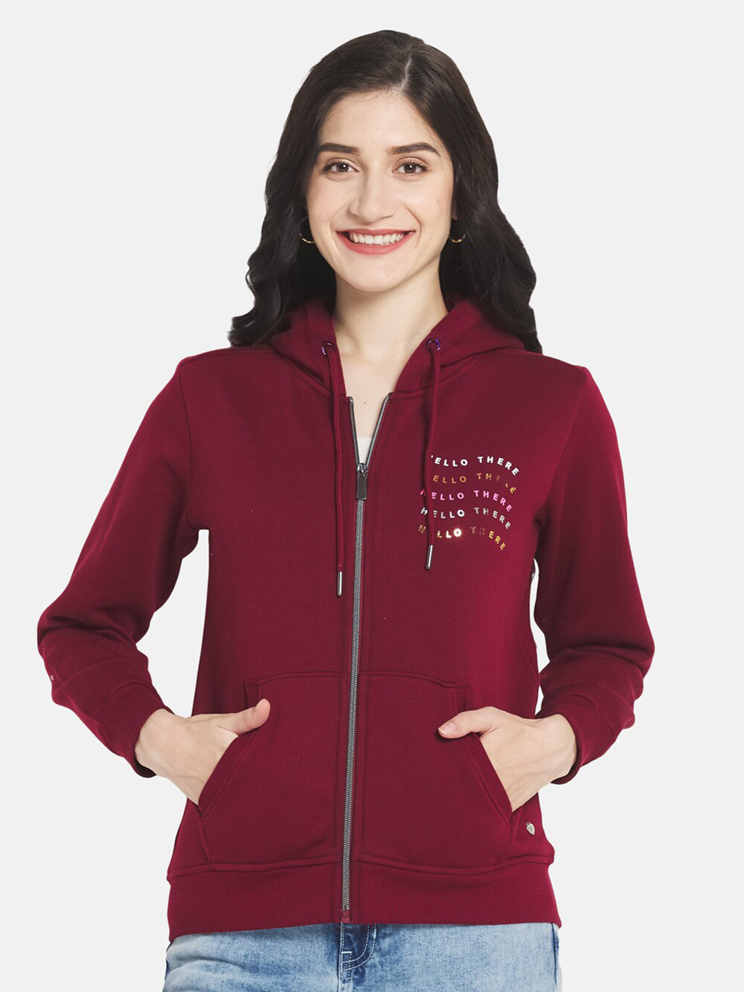 

Monte Carlo Women Maroon Hooded Sweatshirt