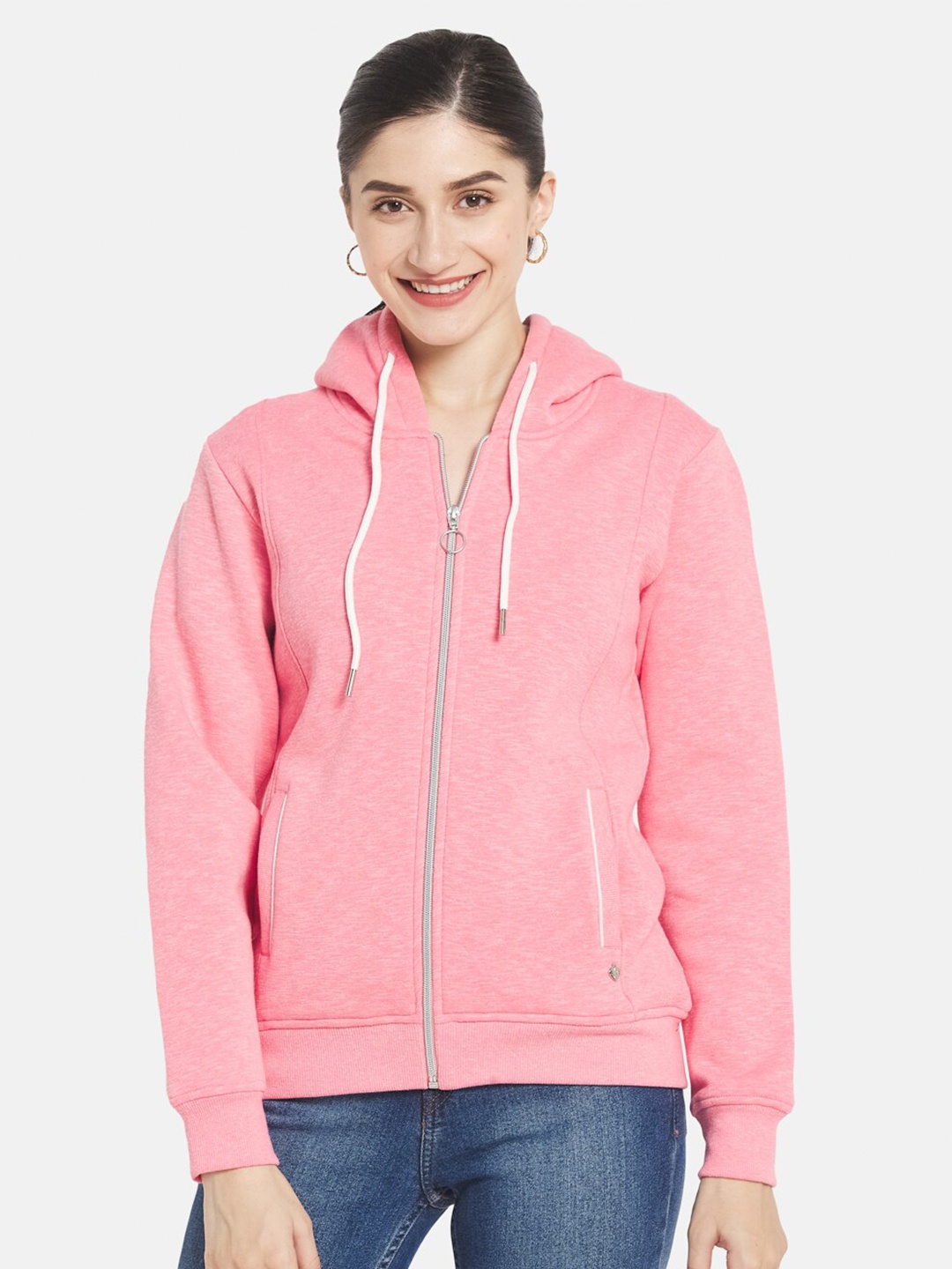 

Monte Carlo Women Pink Hooded Sweatshirt