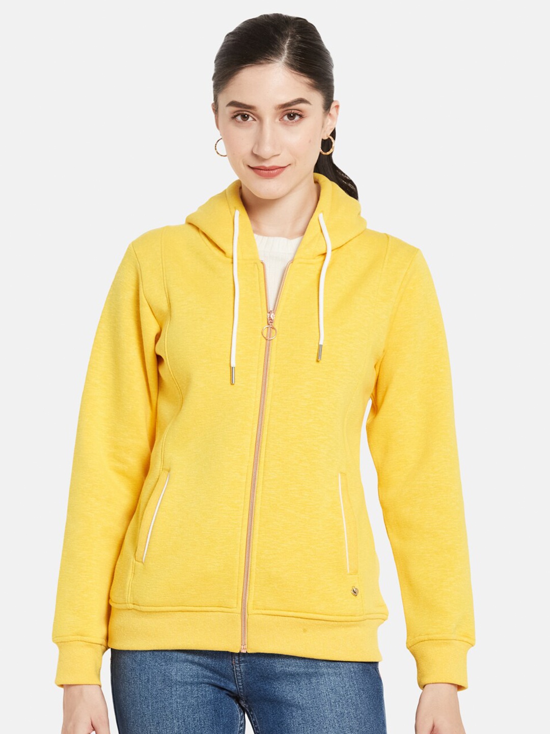 

Monte Carlo Women Yellow Hooded Sweatshirt