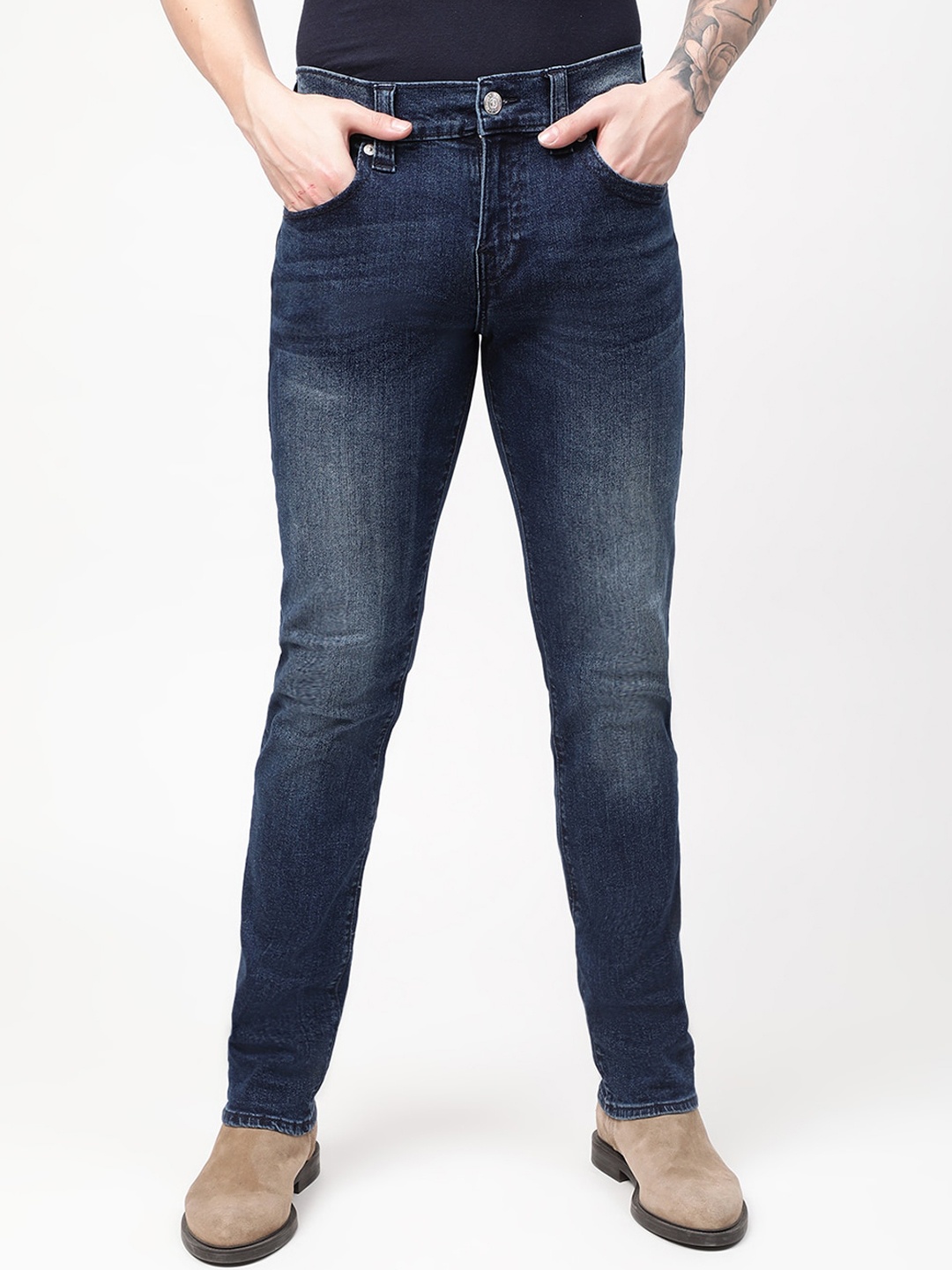 

True Religion Men SN Geno Slim Fit Light Fade Stretchable Jeans, Blue