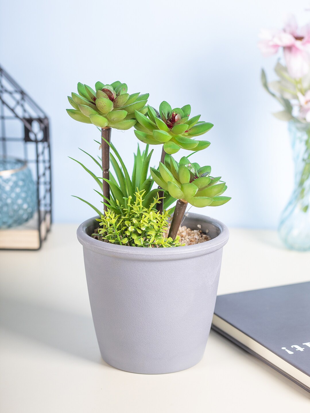 

MARKET99 Grey Solid Artificial Plant With Pot