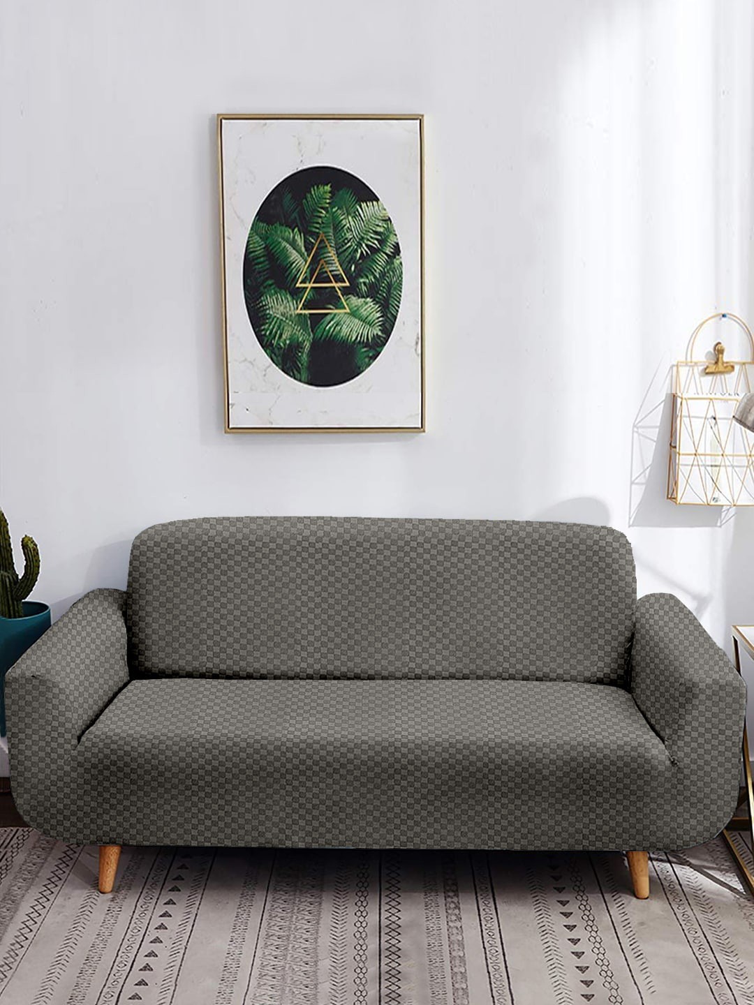 

Cortina Grey Printed 4-Seater Sofa Cover