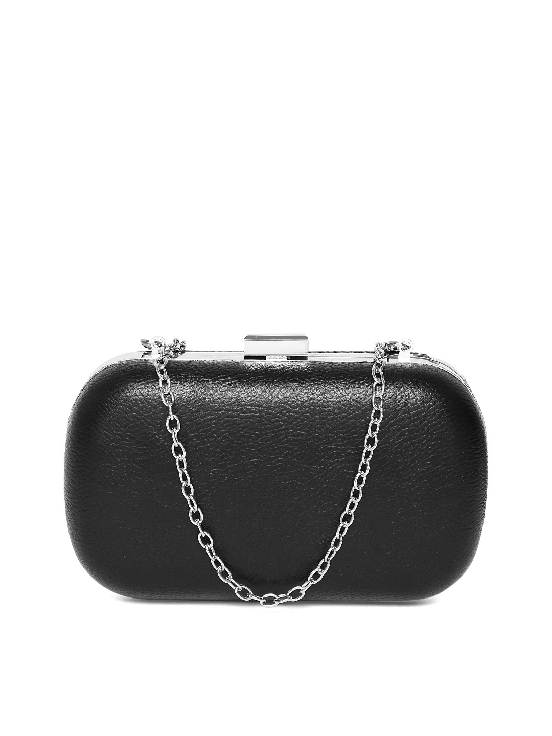 

Lino Perros Black Box Clutch with Chain Strap