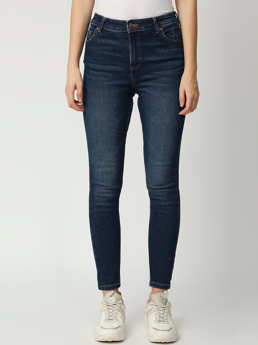 

LOVEGEN Women Blue Skinny Fit High-Rise Light Fade Stretchable Jeans