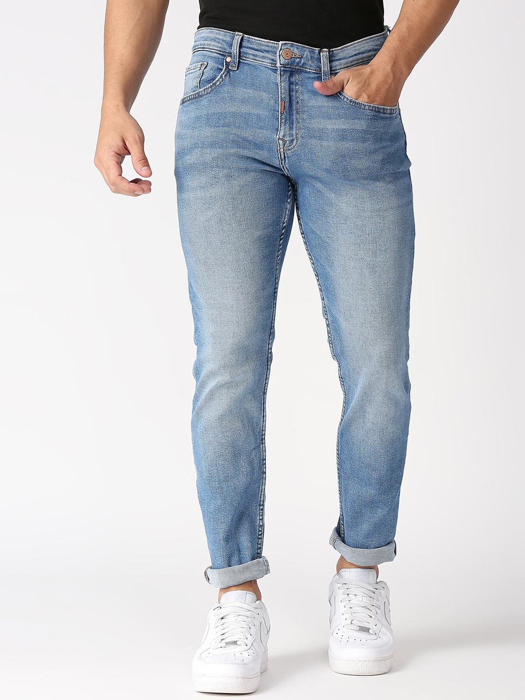 

LOVEGEN Men Blue Skinny Fit Heavy Fade Stretchable Jeans