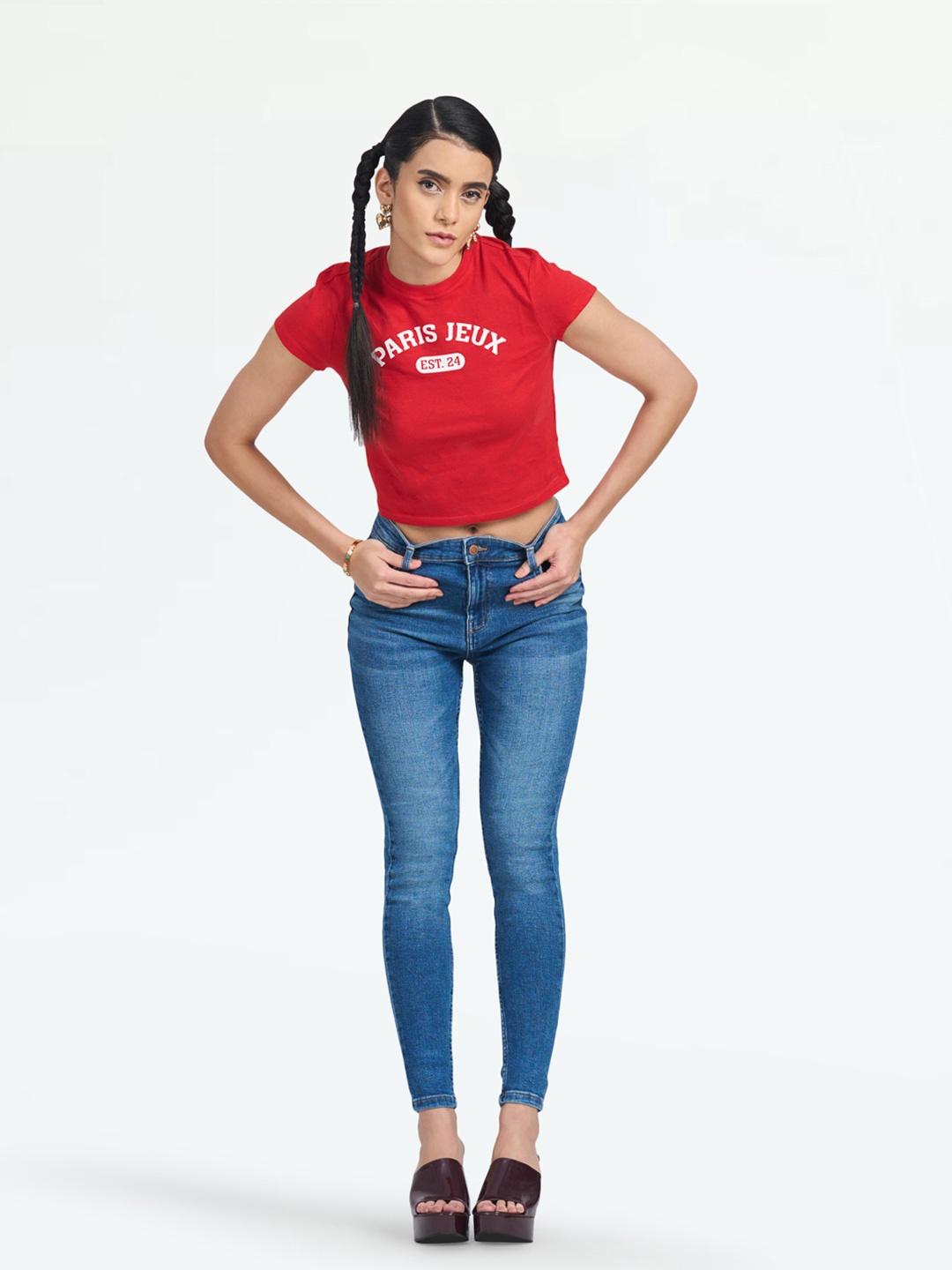 

LOVEGEN Women Blue Skinny Fit High-Rise Light Fade Stretchable Jeans