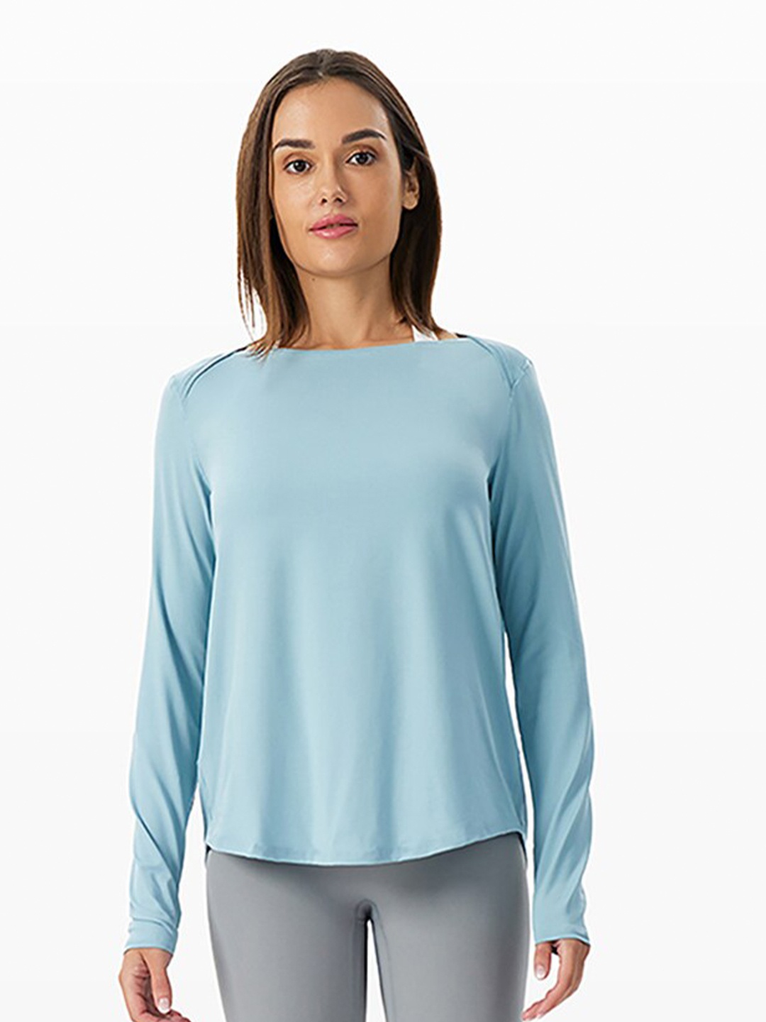 

JC Collection Blue Solid Styled Back Top