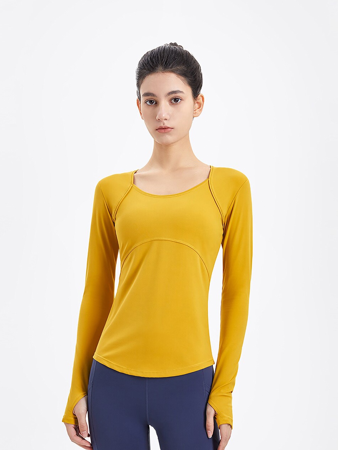 

JC Collection Women Yellow Solid Top
