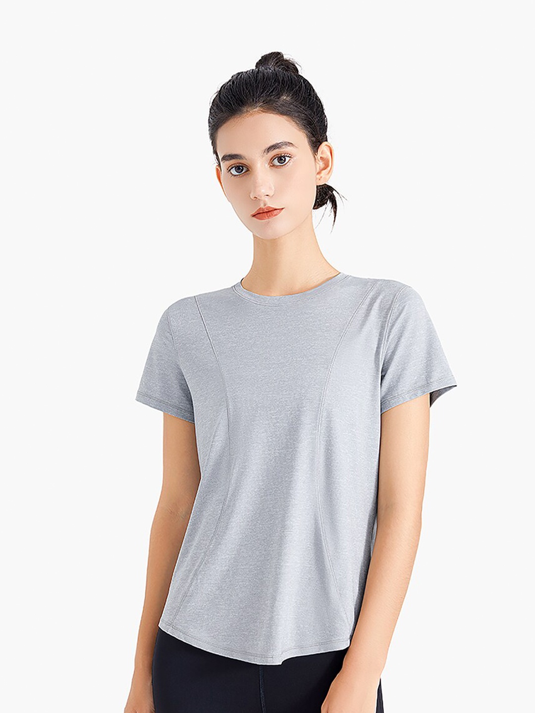 

JC Collection Women Grey Solid Top