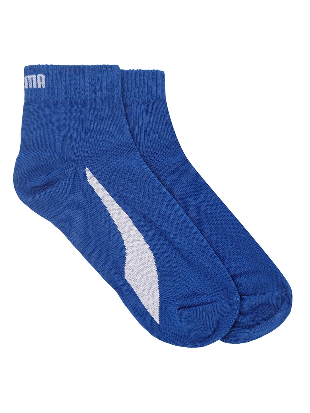 

Puma Unisex Blue & White Patterned Ankle-Length Socks