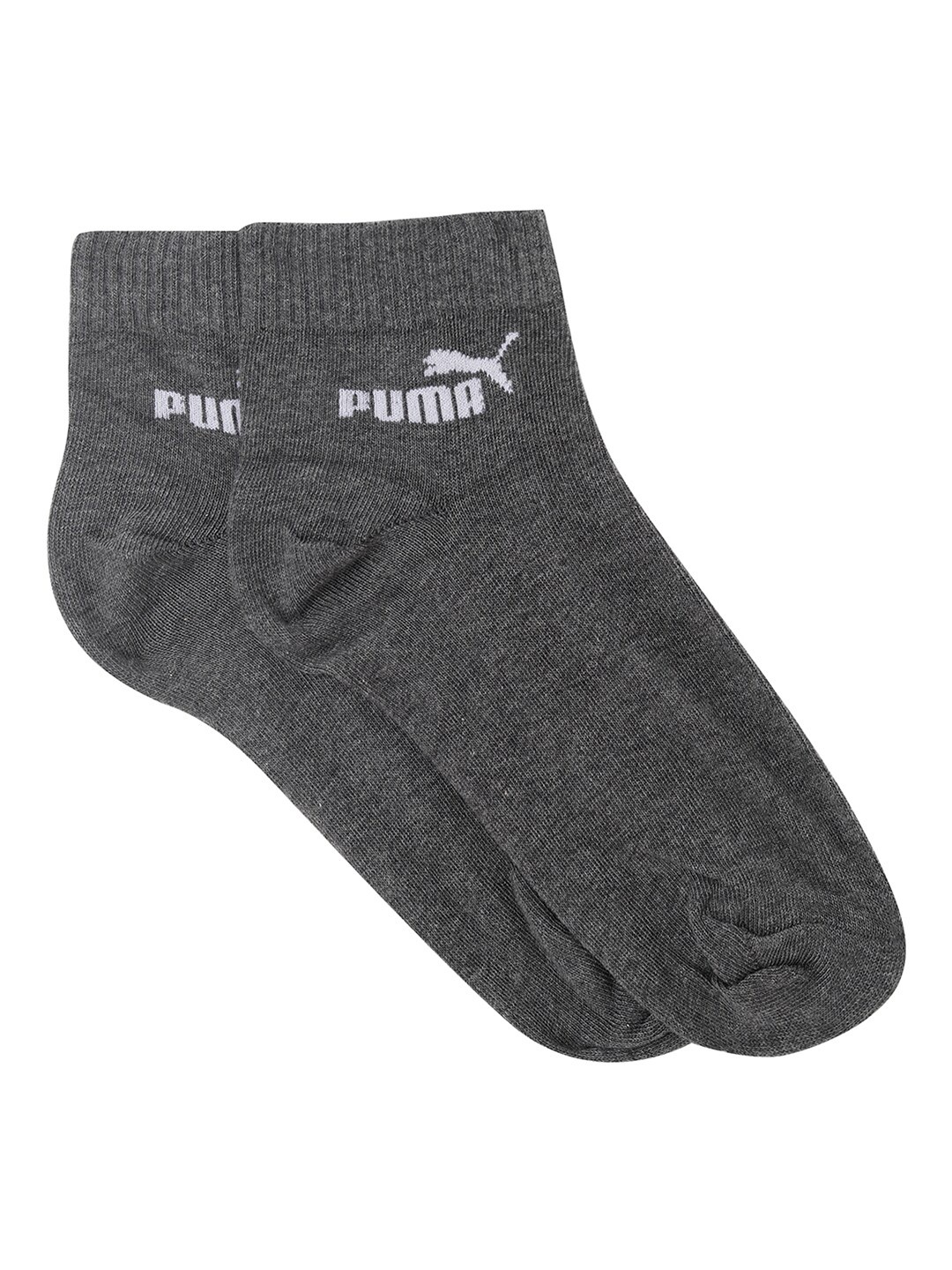 

Puma Unisex Grey Pack Of 3 Solid Quarter Ankle-Length Socks