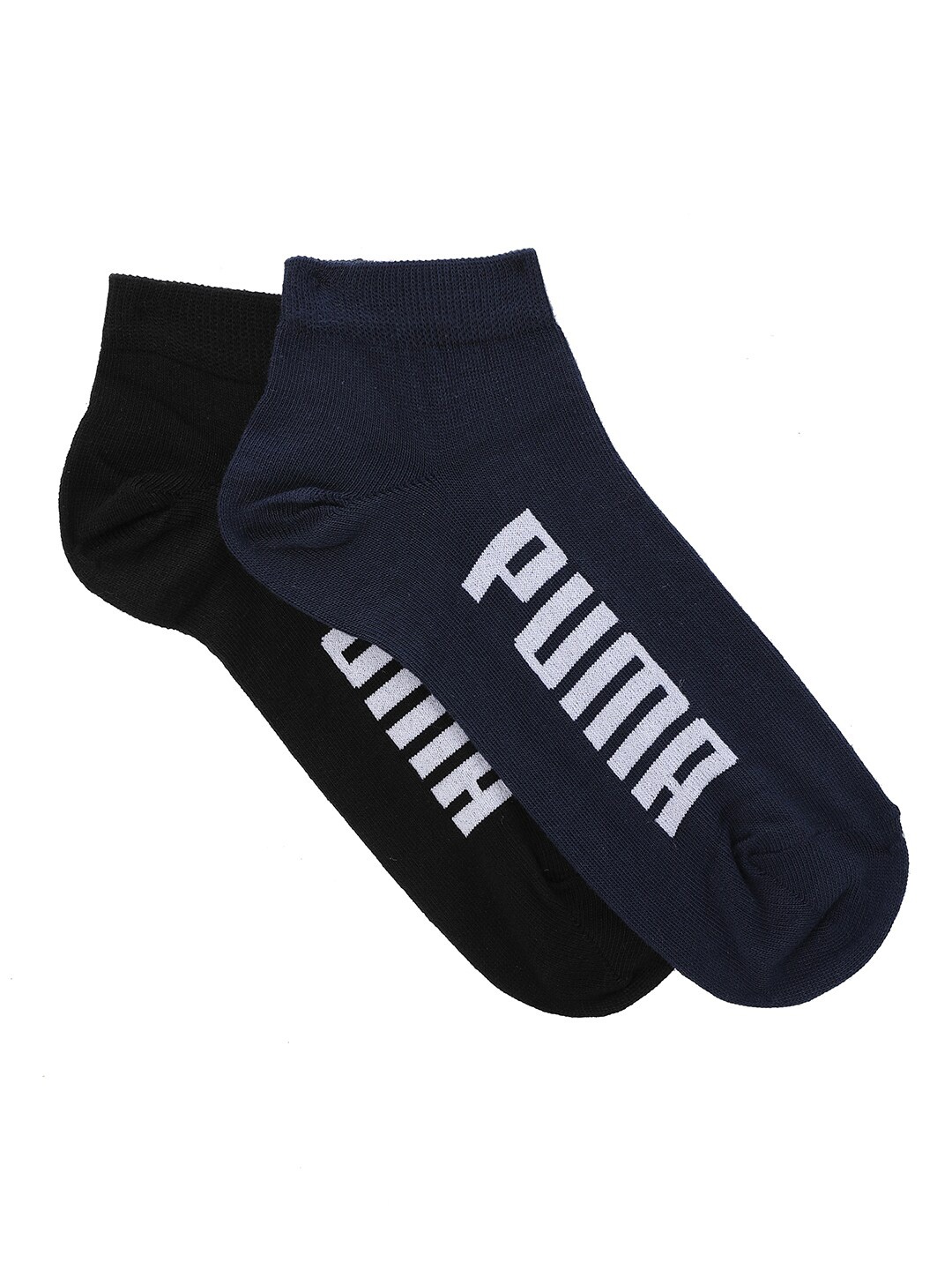 

Puma Pack Of 2 Patterned Ankle-Length Socks, Black
