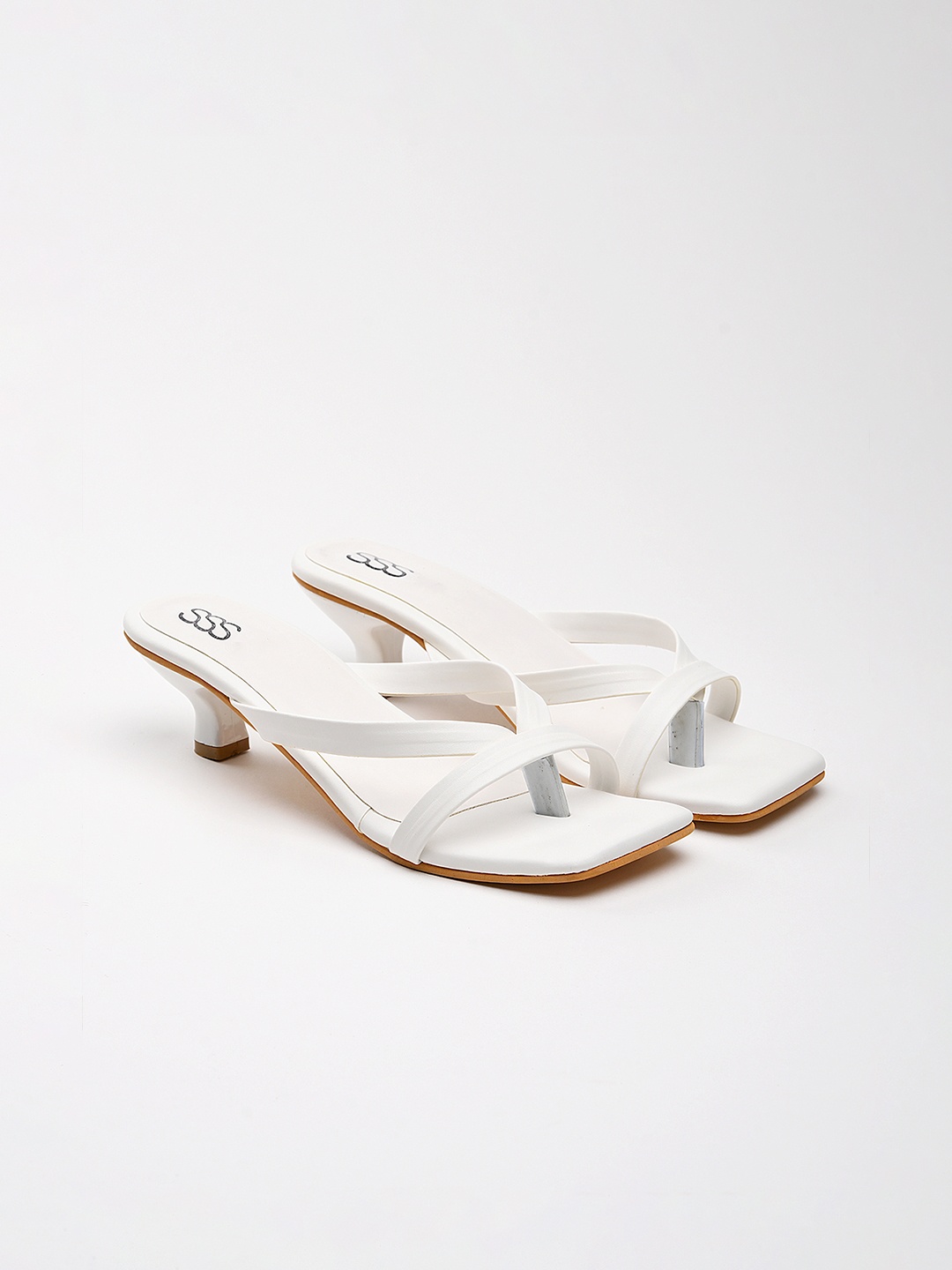 

Street Style Store Solid Kitten Heels, White