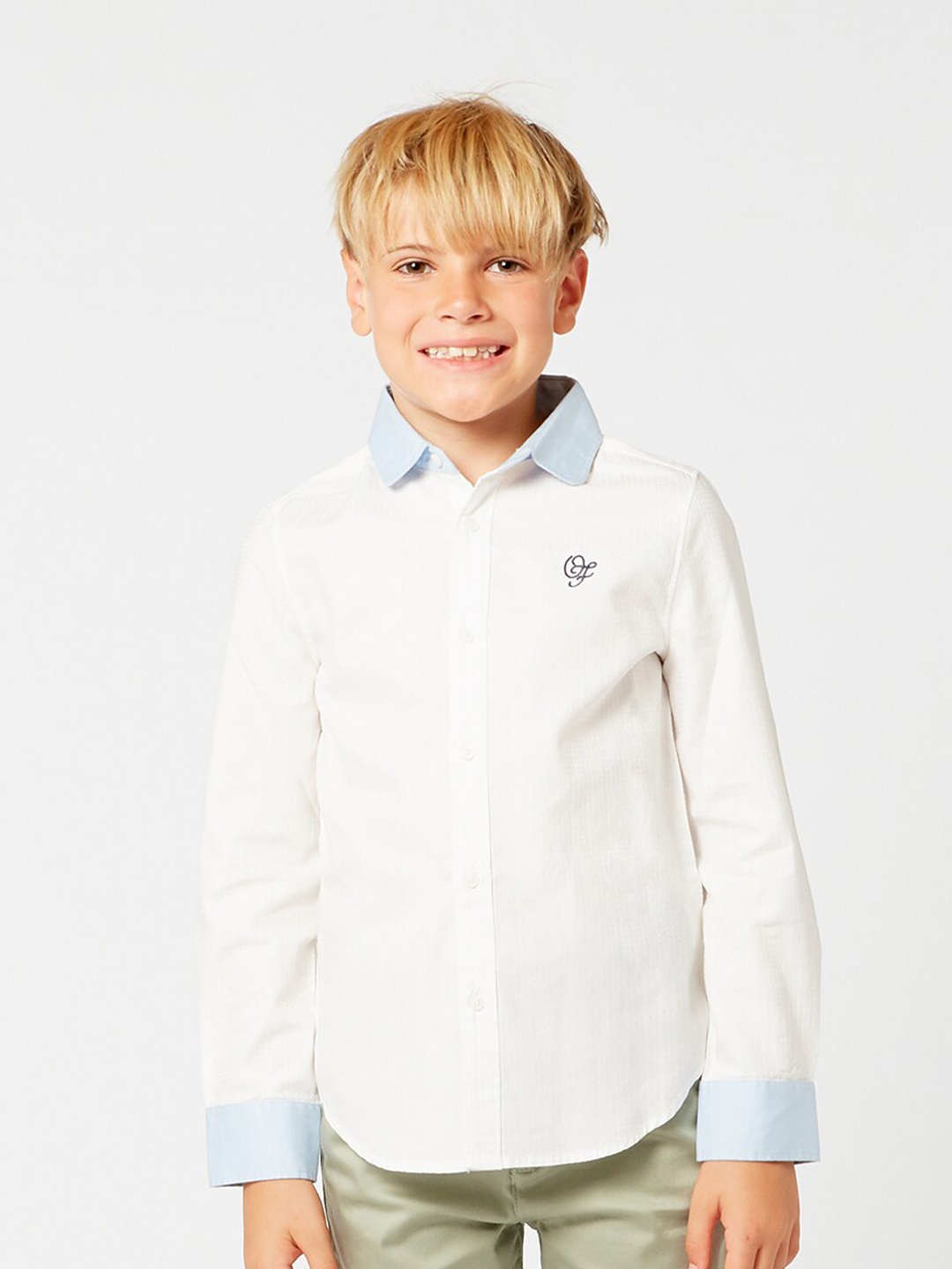 

One Friday Boys Off White Relaxed Casual Shirt