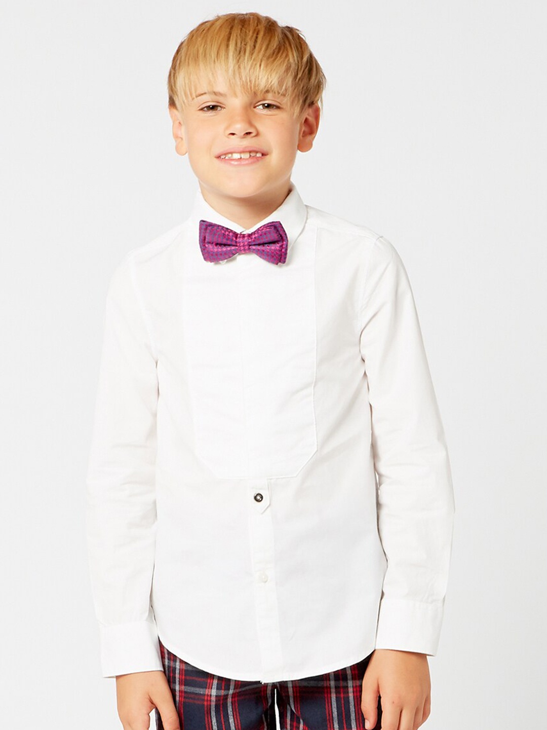 

One Friday Boys White Relaxed Fit Cotton Casual Shirt