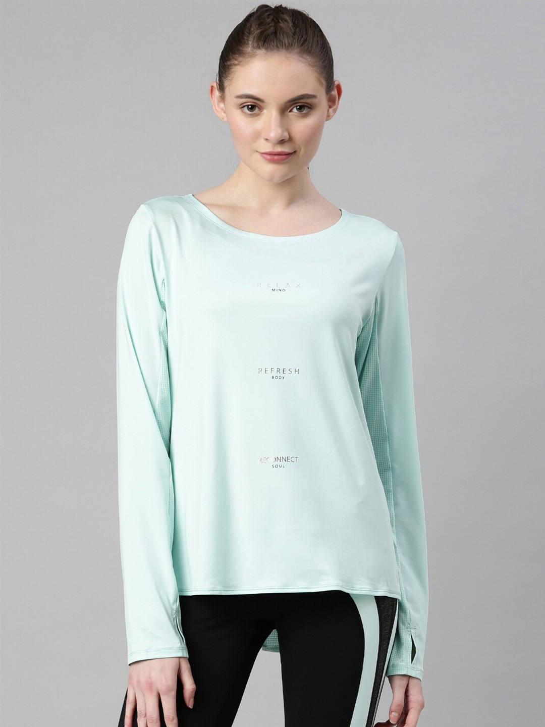 

Enamor Women Blue Antimicrobial T-shirt