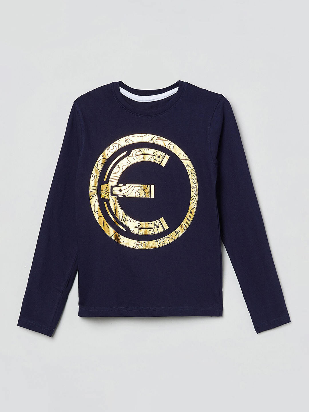 

max Boys Blue Graphic Printed T-shirt