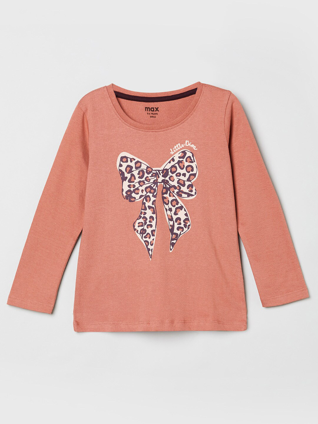 

max Girls Pink Printed T-shirt