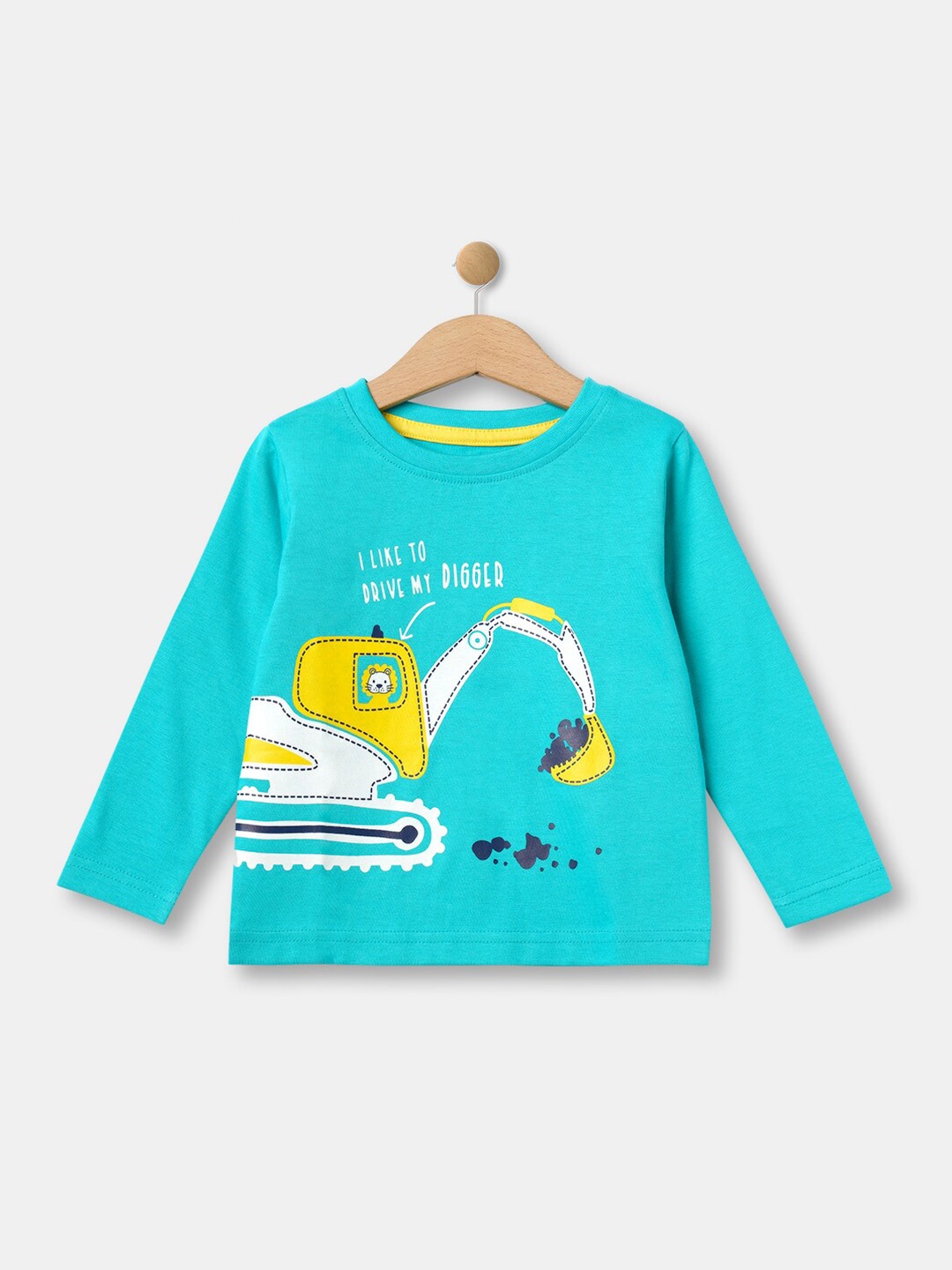 

R&B Boys Blue Typography Printed Applique T-shirt