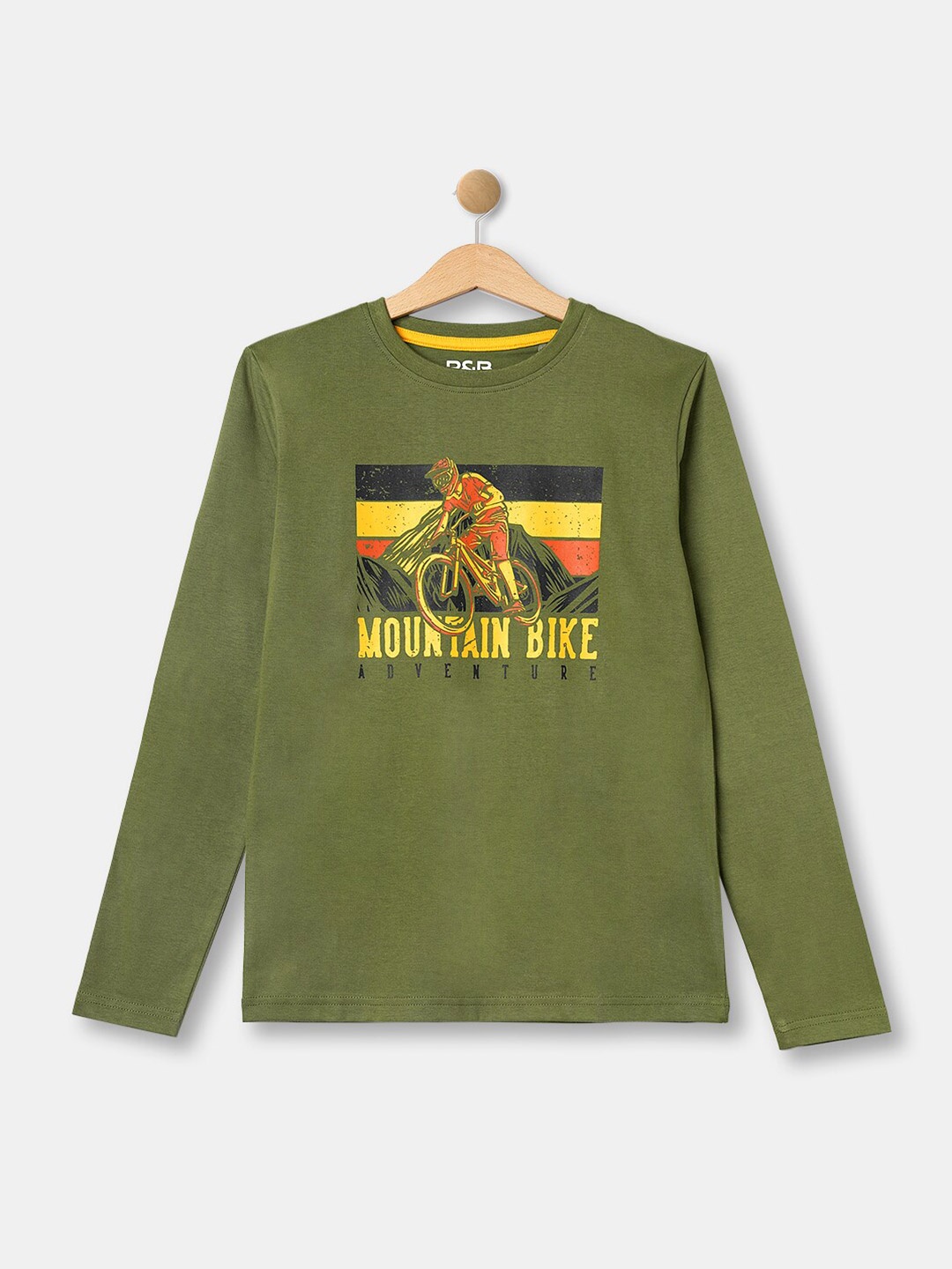 

R&B Boys Green High Neck T-shirt
