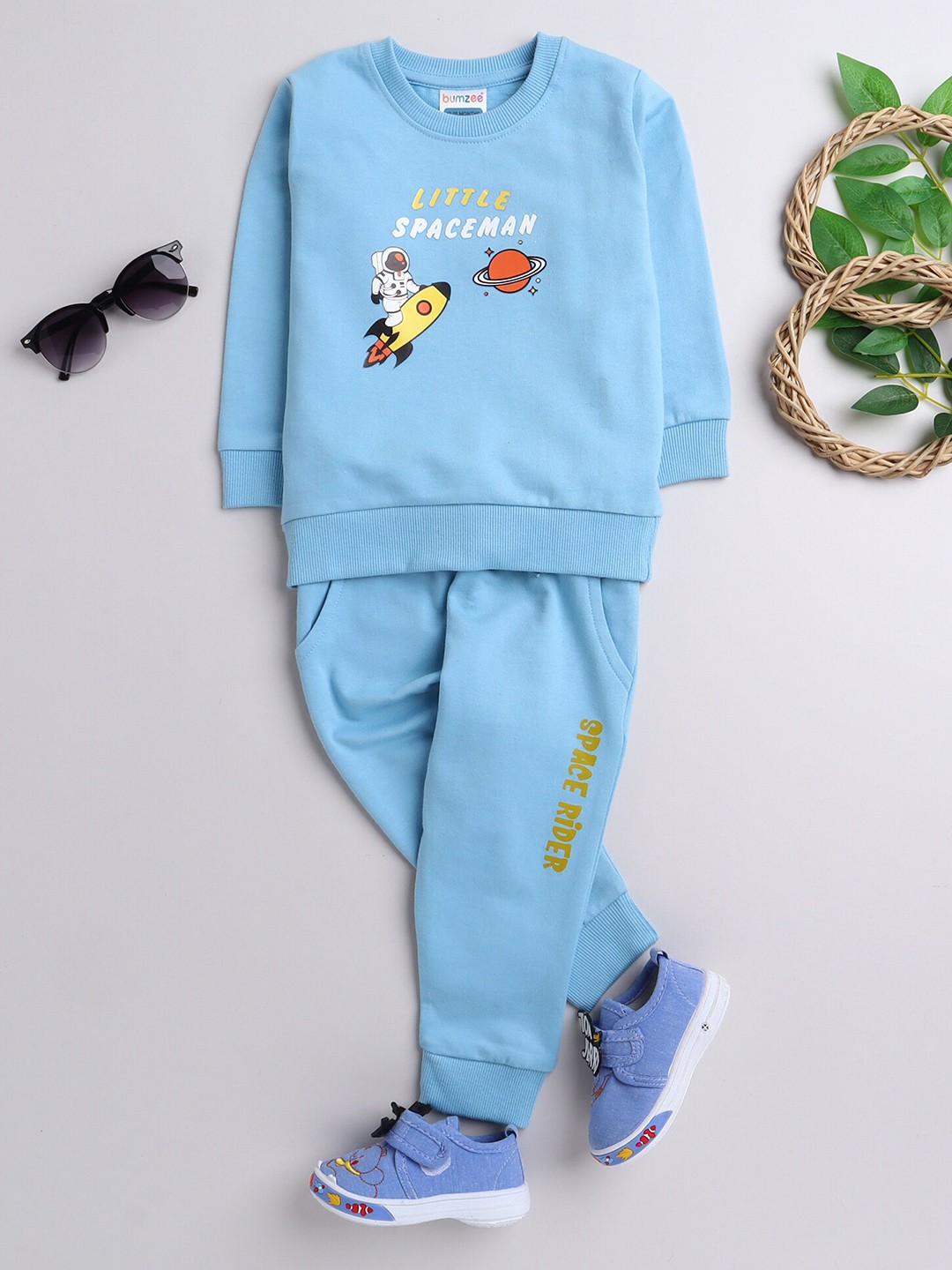 

BUMZEE Boys Blue & White T-shirt with Pyjamas