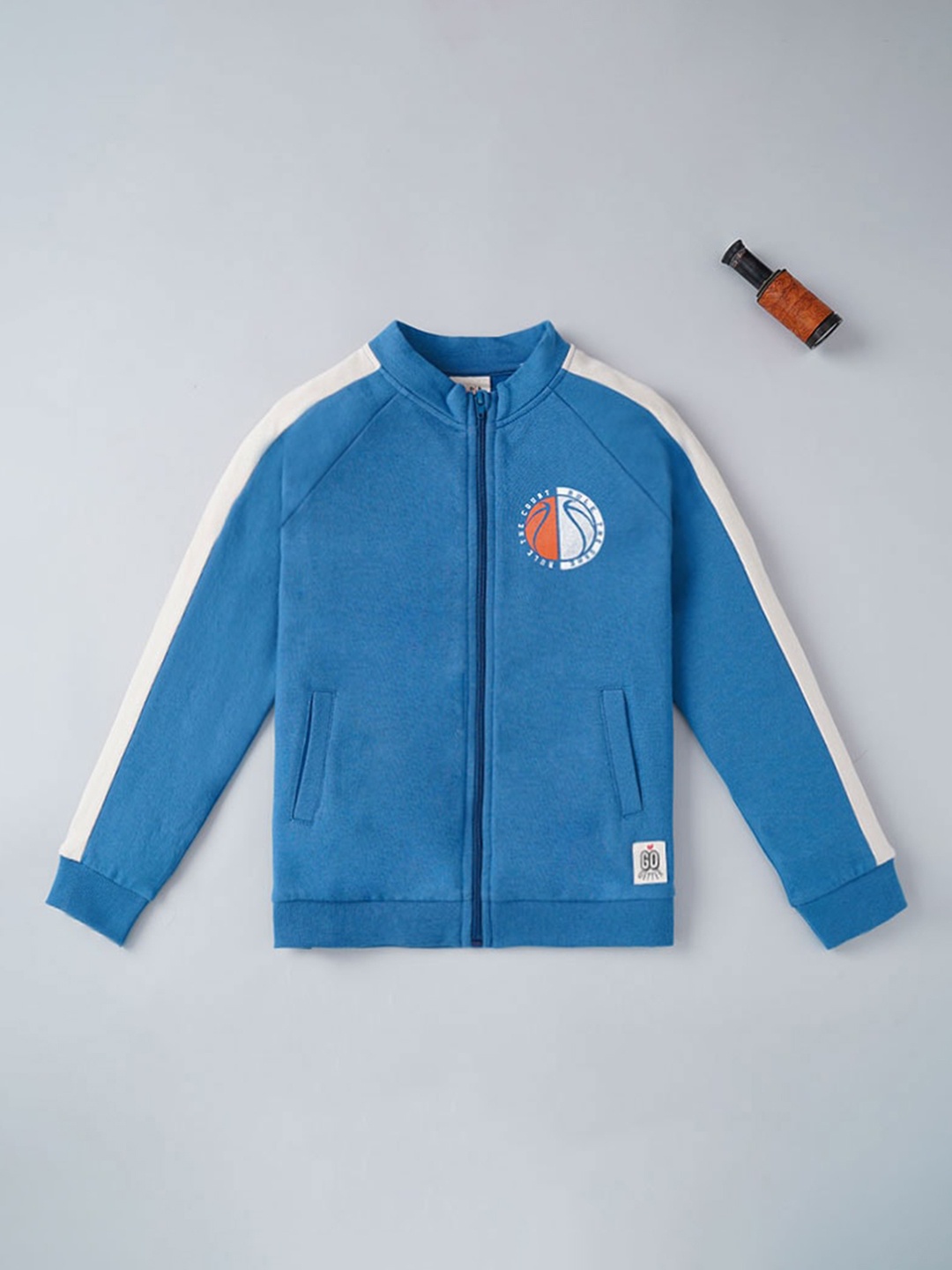 

Ed-a-Mamma Boys Blue White Lightweight Bomber Jacket