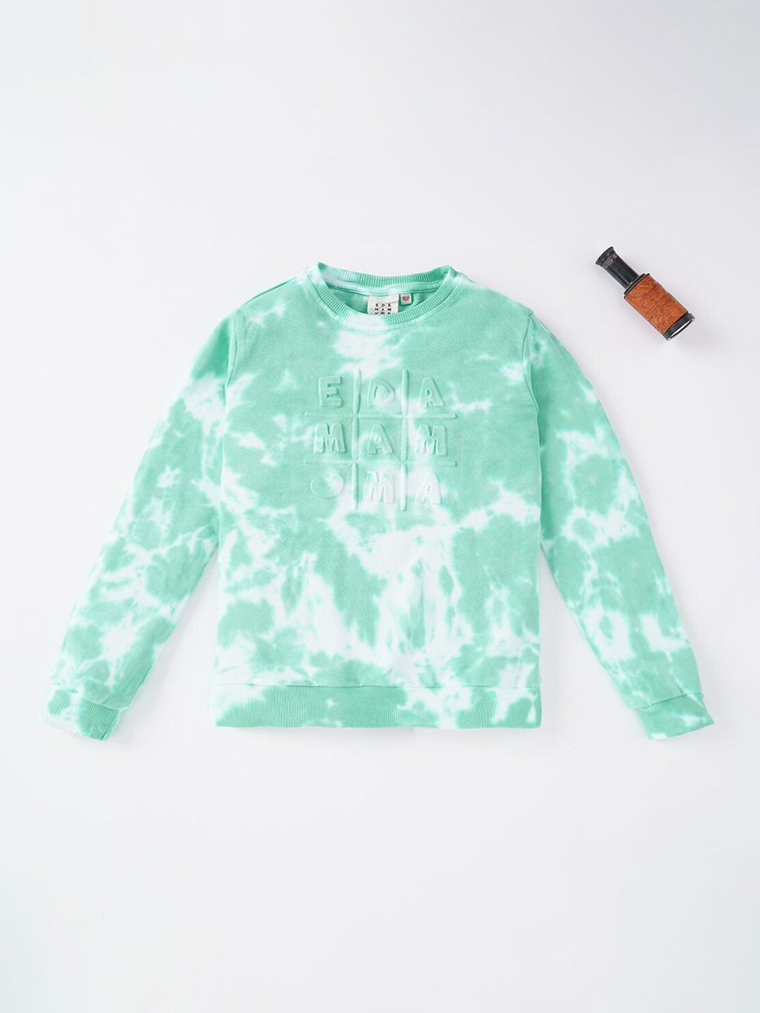 

Ed-a-Mamma Unisex Kids Green Printed Sweatshirt