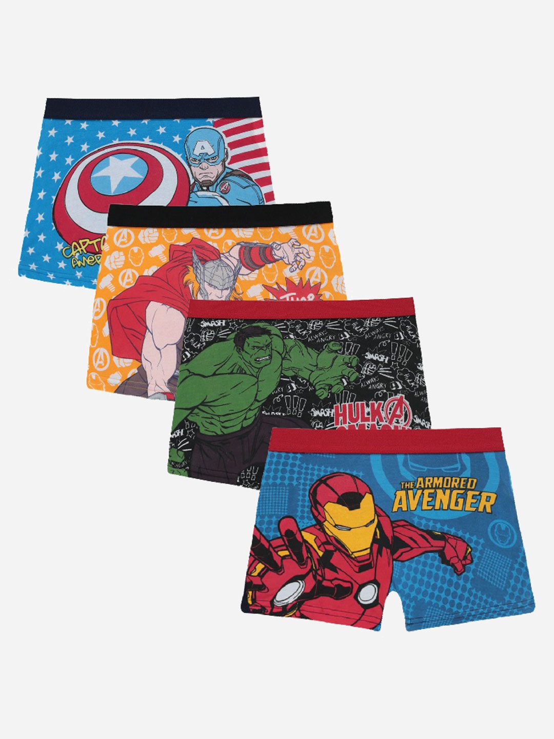 

Bodycare Kids Boys Pack Of 4 Printed Cotton Trunk, Green
