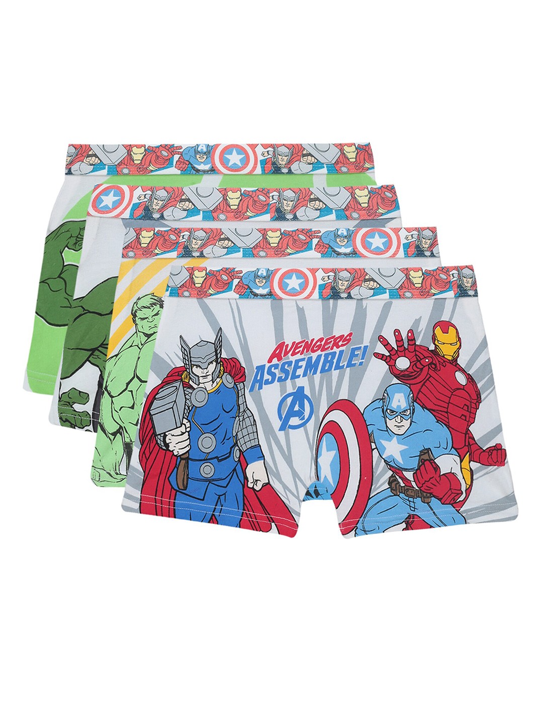 

Bodycare Kids Boys Pack Of 4 Avengers Printed Cotton Trunk KIA8556-PK006, Assorted