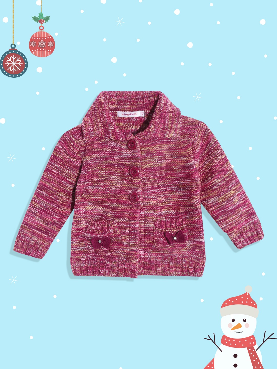 

Wingsfield Girls Pink Cardigan