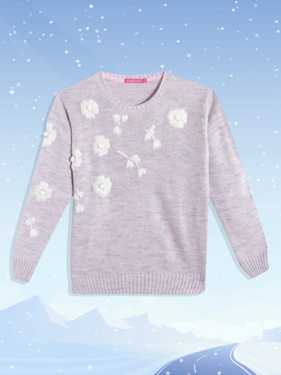 

Wingsfield Girls Pink & Lavender Floral Pullover