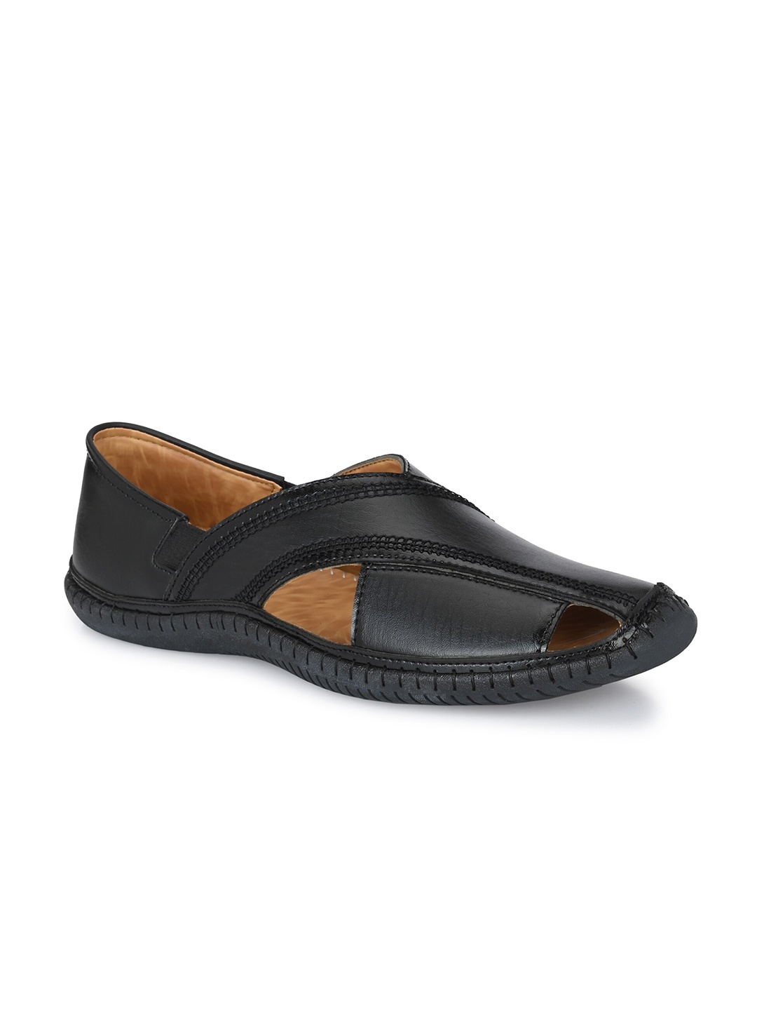 

CARLO ROMANO Men Black Comfort Sandals
