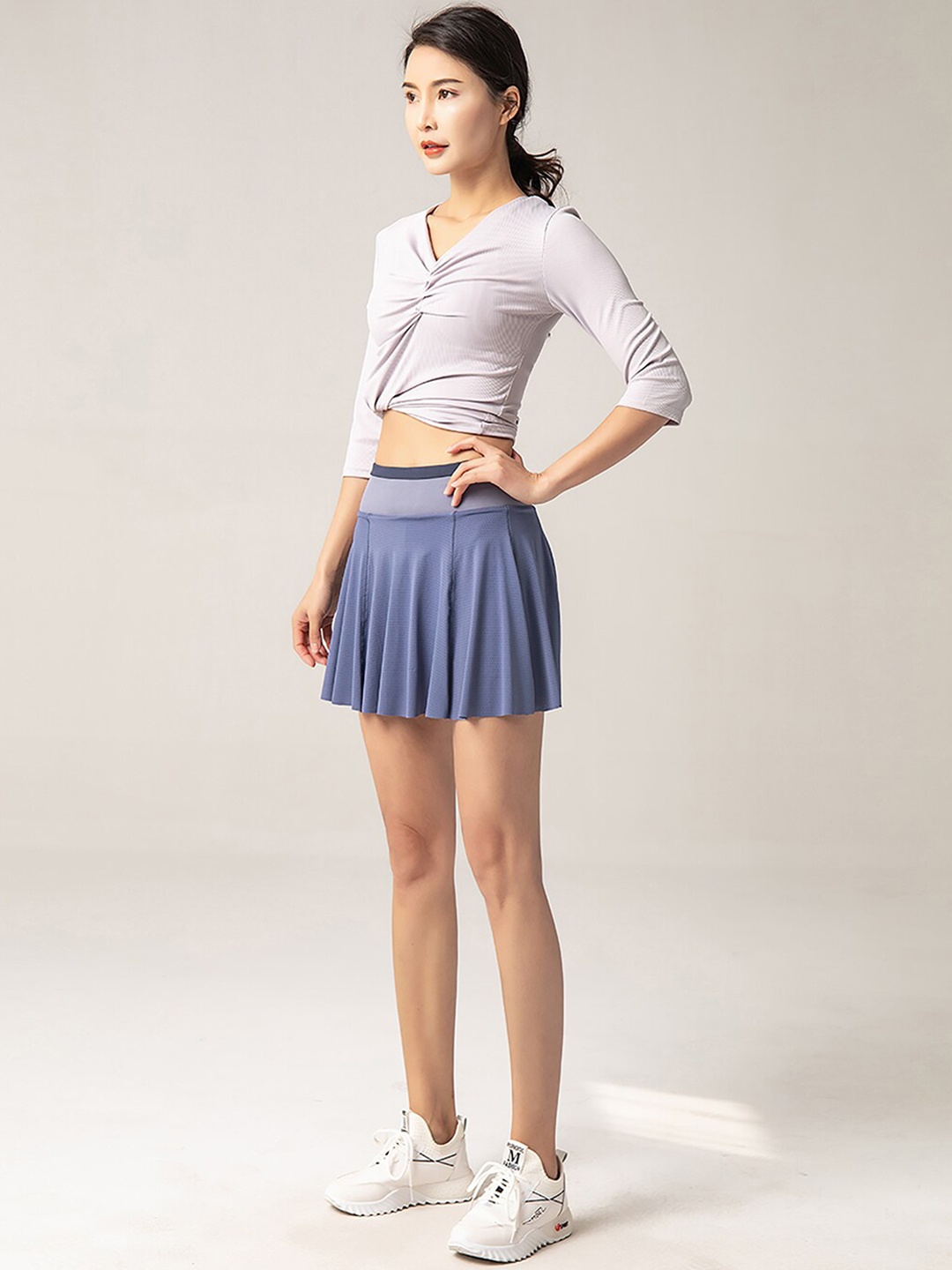 

JC Collection Women Blue Solid Flared Mini Skirts